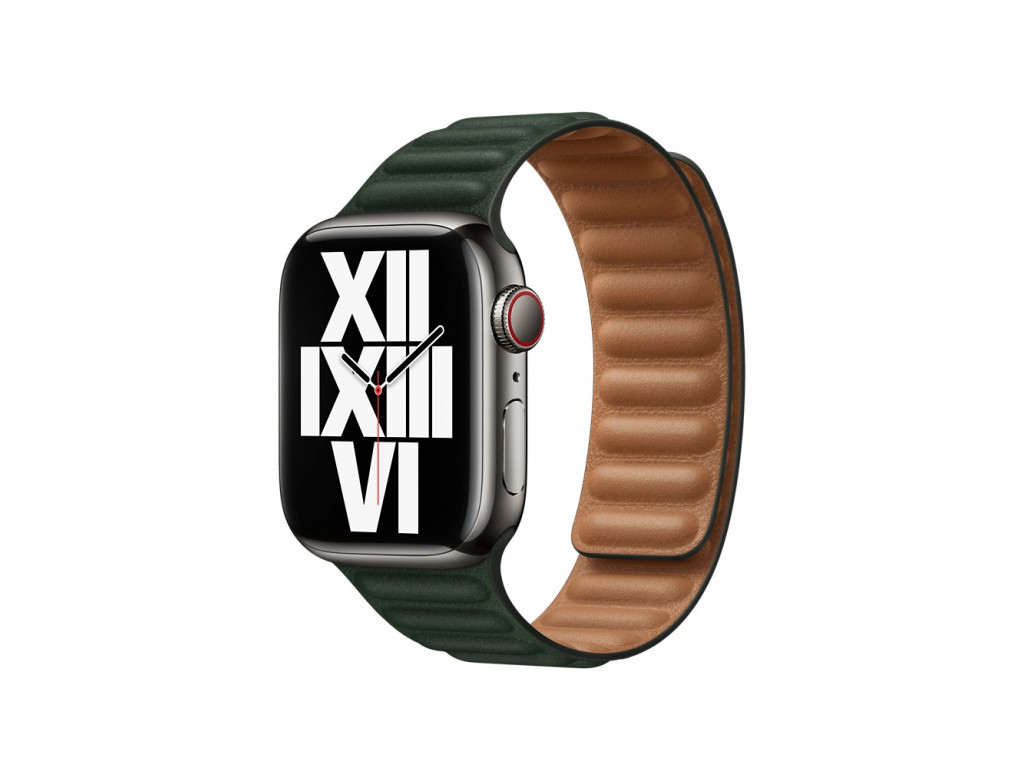 Аксесоар Apple Watch 41mm Sequoia Green Leather Link - S/M 18356_1.jpg