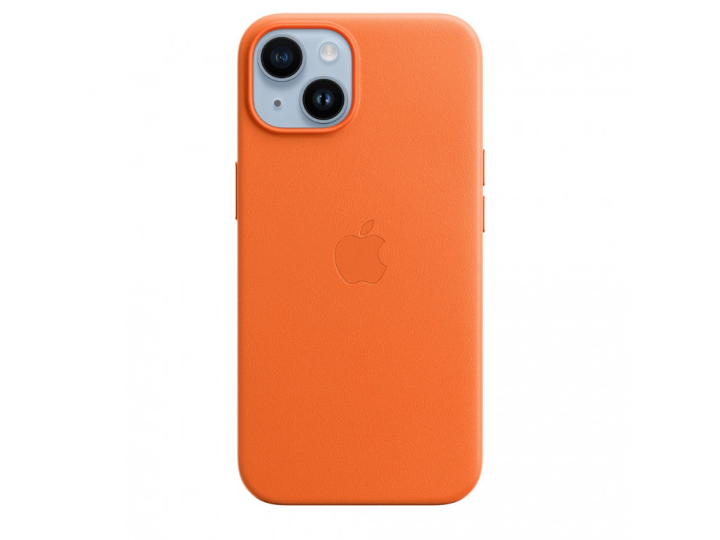 Калъф Apple iPhone 14 Leather Case with MagSafe - Orange 22084.jpg