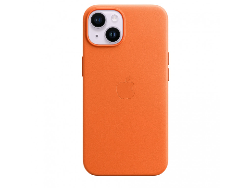 Калъф Apple iPhone 14 Leather Case with MagSafe - Orange 22084_1.jpg