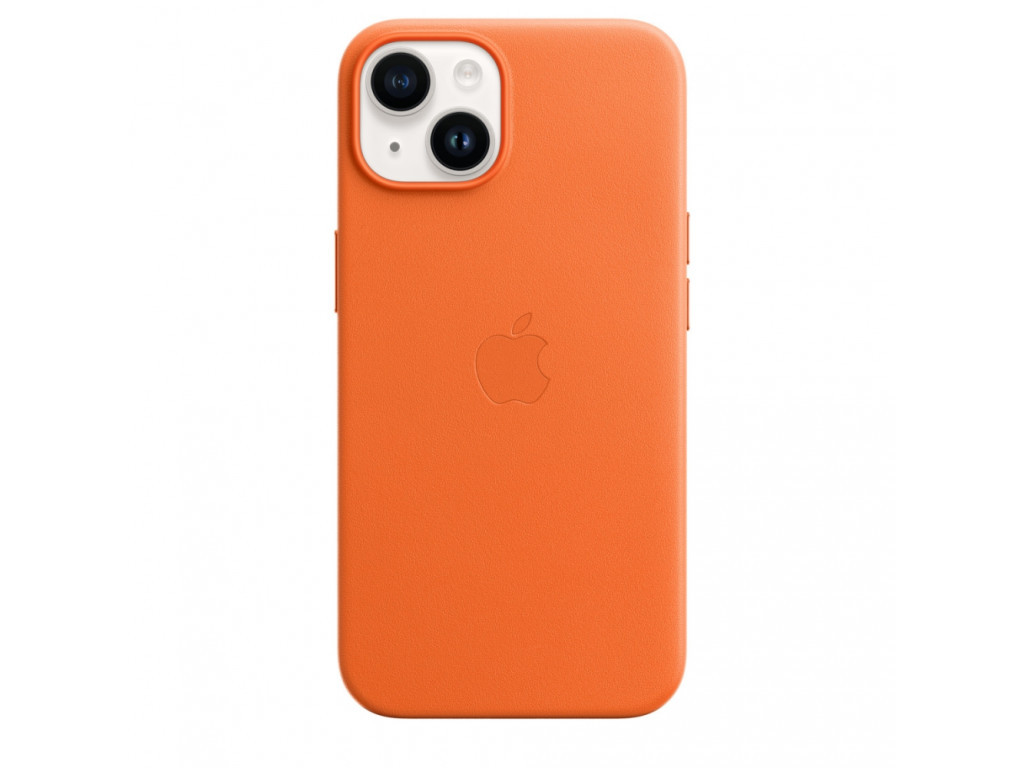 Калъф Apple iPhone 14 Leather Case with MagSafe - Orange 22084_10.jpg