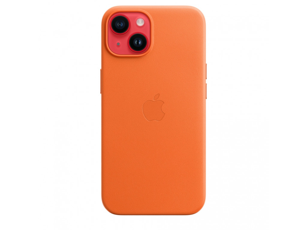 Калъф Apple iPhone 14 Leather Case with MagSafe - Orange 22084_11.jpg