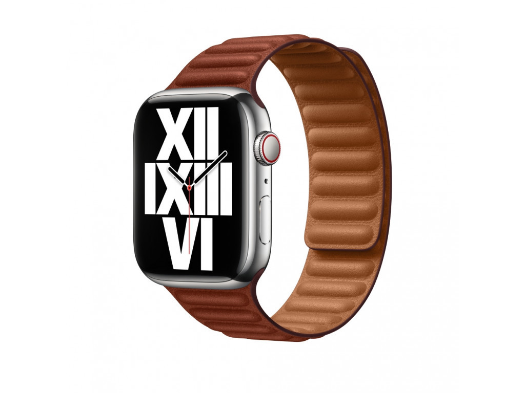 Каишка за часовник Apple Watch 45mm Umber Leather Link - S/M 23008_1.jpg