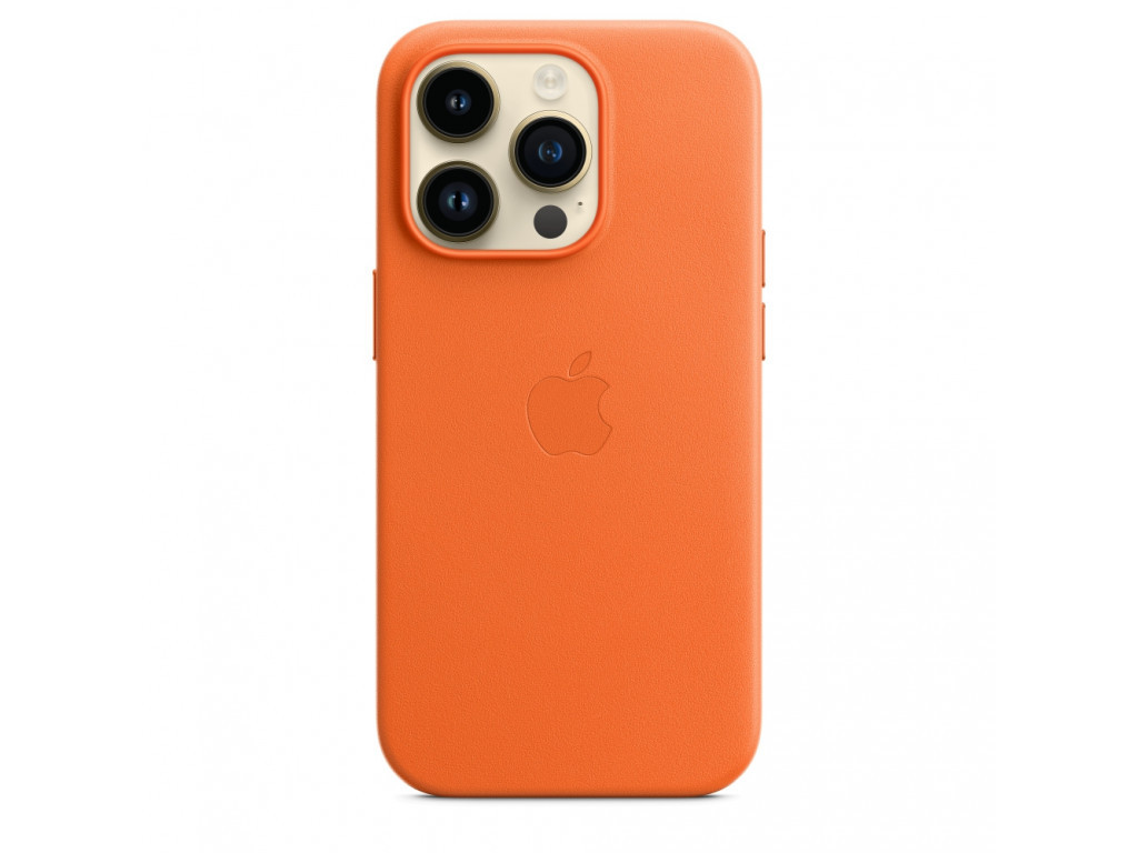 Калъф Apple iPhone 14 Pro Leather Case with MagSafe - Orange 23090.jpg