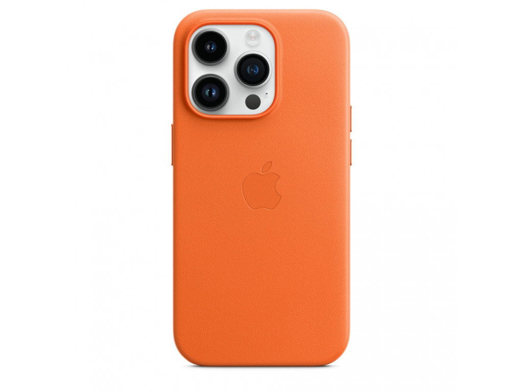 Калъф Apple iPhone 14 Pro Leather Case with MagSafe - Orange 23090_1.jpg