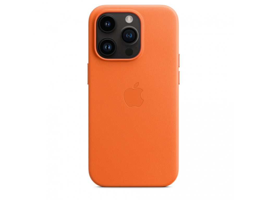 Калъф Apple iPhone 14 Pro Leather Case with MagSafe - Orange 23090_2.jpg