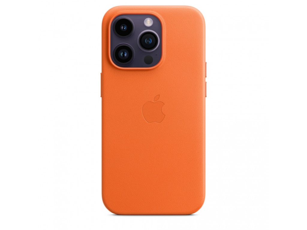 Калъф Apple iPhone 14 Pro Leather Case with MagSafe - Orange 23090_3.jpg