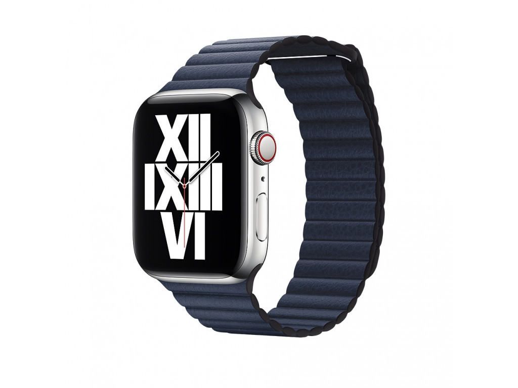 Аксесоар Apple Watch 44mm Band: Diver Blue Leather Loop - Medium (Seasonal Fall 2020) 2435_1.jpg