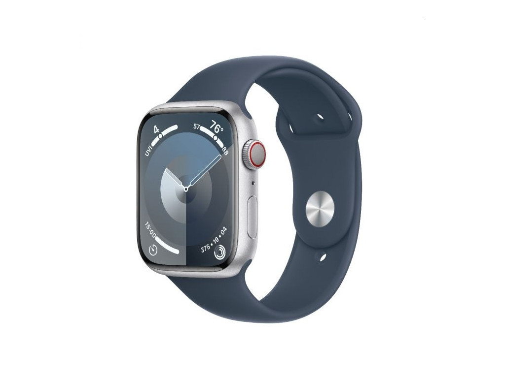 Часовник Apple Watch Series 9 GPS + Cellular 45mm Silver Aluminium Case with Storm Blue Sport Band - M/L 25378.jpg