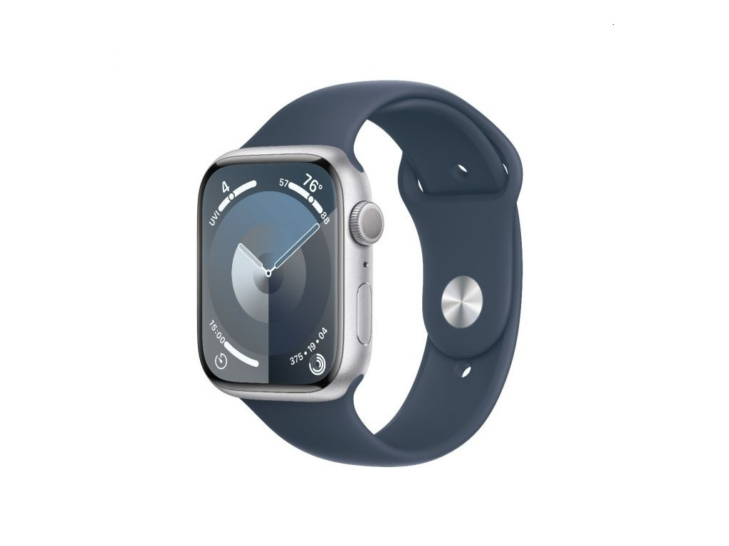 Часовник Apple Watch Series 9 GPS 45mm Silver Aluminium Case with Storm Blue Sport Band - M/L 25405.jpg