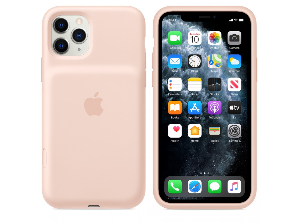 Калъф Apple iPhone 11 Pro Smart Battery Case with Wireless Charging - Pink Sand 2545_13.jpg