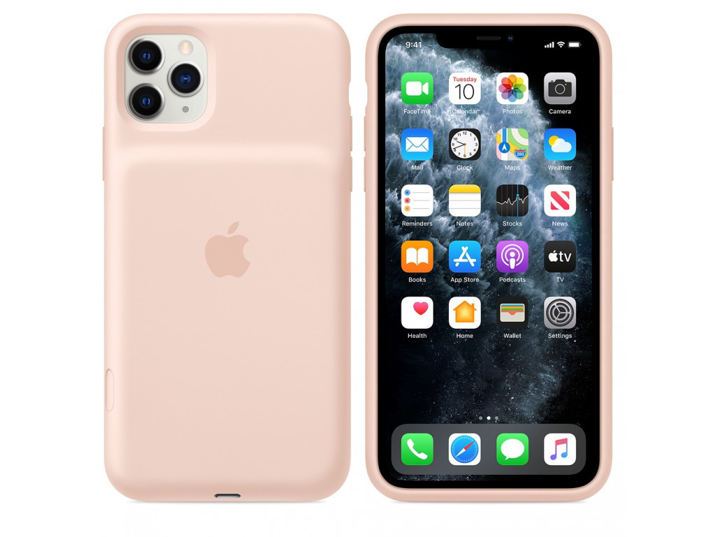 Калъф Apple iPhone 11 Pro Max Smart Battery Case with Wireless Charging - Pink Sand 2548_13.jpg