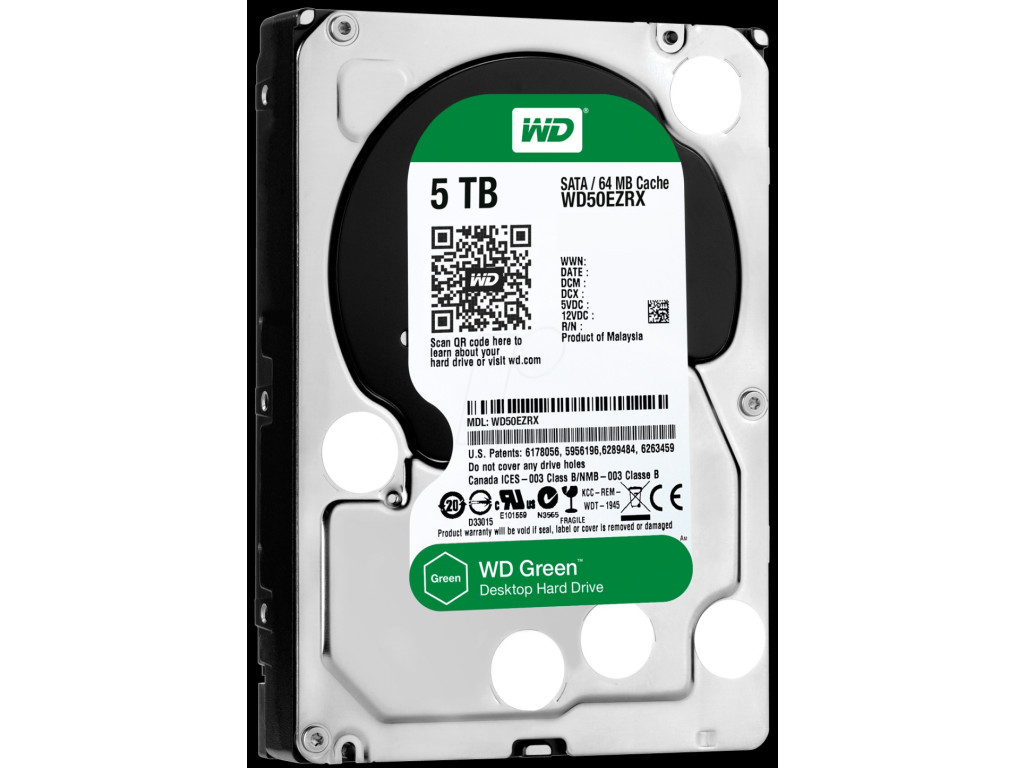 Твърд диск Western Digital Green 5TB IntelliPower 64MB Cache SATA 6.0Gb/s 3.5" Internal Hard Drive 15162.jpg