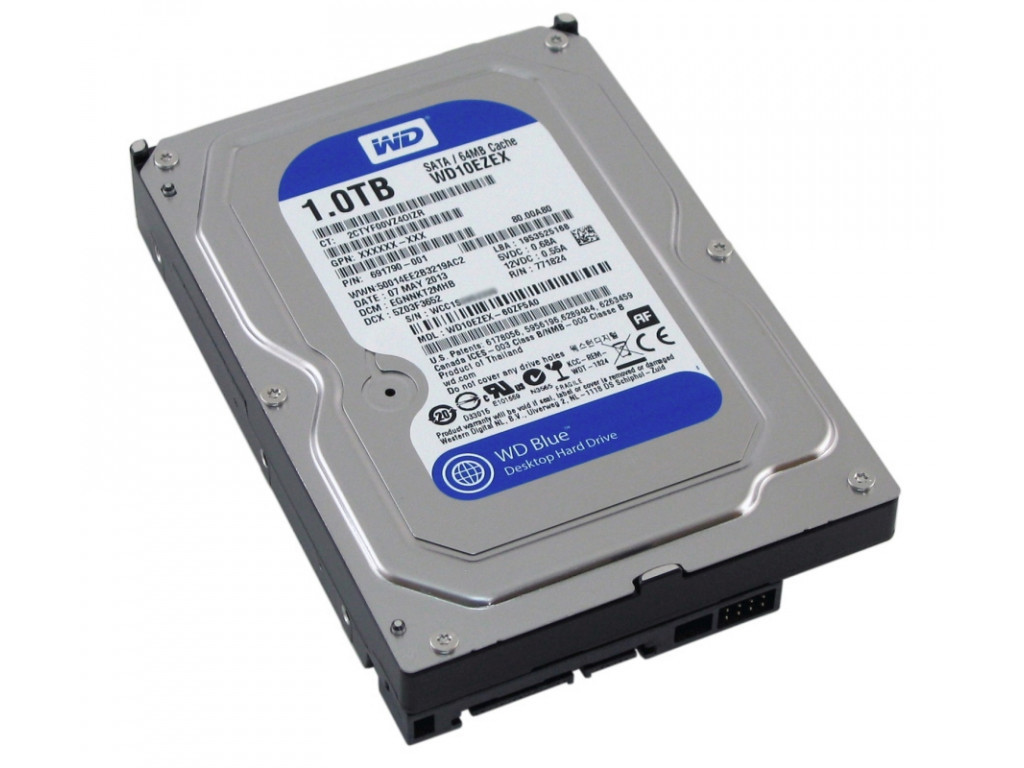 Твърд диск Western Digital Blue 1TB Desktop Hard Disk Drive - 7200 RPM SATA 6Gb/s 64MB Cache 3.5 Inch 15163_1.jpg