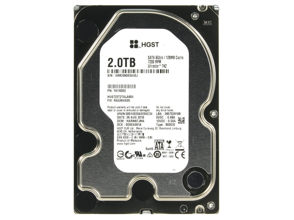 Твърд диск Western Digital 2TB 128MB 7200RPM SATA 6Gb/s 512n 3.5inch Enterprise Hard Disk 15184_1.jpg