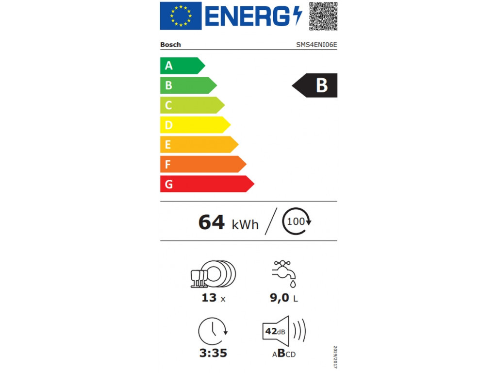 Съдомиялна Bosch SMS4ENI06E SER4 Free-standing dishwasher 26192_6.jpg