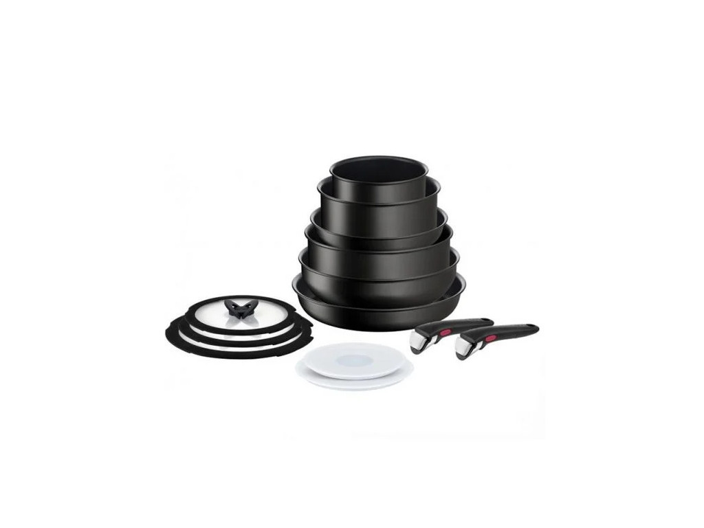 Комплект тигани и тенджери Tefal L7639002 Unlimited 13pcs set: 2 handles + FP 22/28 + SCP 16/20 + glass lids 16/20/24 + hermetic lids 16/20 + wok 26 + sautepan 24 19213_12.jpg