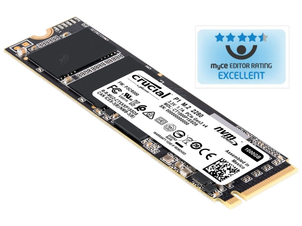 Твърд диск Crucial SSD P1 500GB  P1 M.2 NVMe PCIe 3.0 x 4 15238_1.jpg