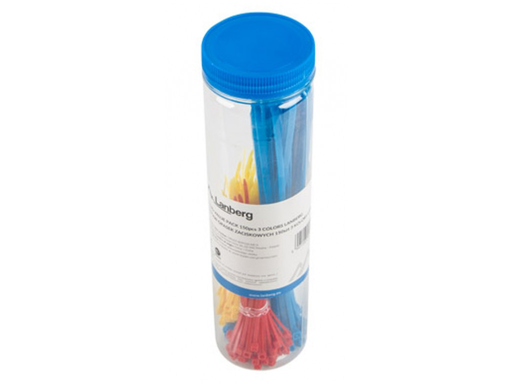 Кабелна връзка Lanberg cable tie set 150pcs 3 colors 10287_1.jpg