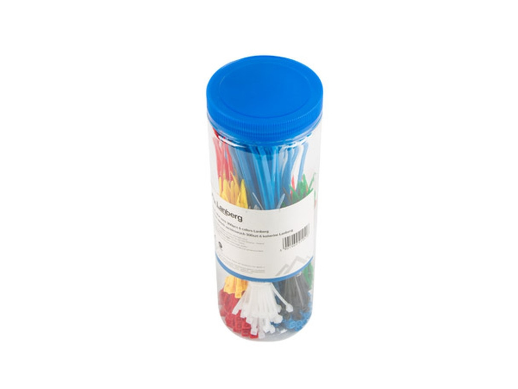 Кабелна връзка Lanberg cable tie set 300pcs 6 colors 10288_1.jpg