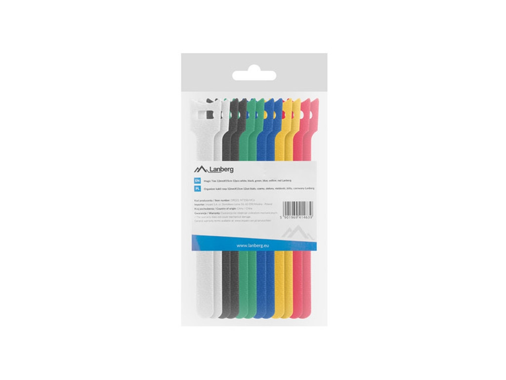 Кабелна връзка Lanberg velcro cable ties 12mmx15cm 12pcs 10290_11.jpg