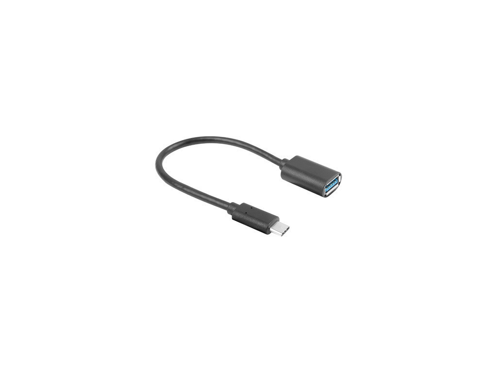 Адаптер Lanberg Adater Cable USB-C(M) 3.1->USB-A(F) OTG 15CM Black 24206_1.jpg