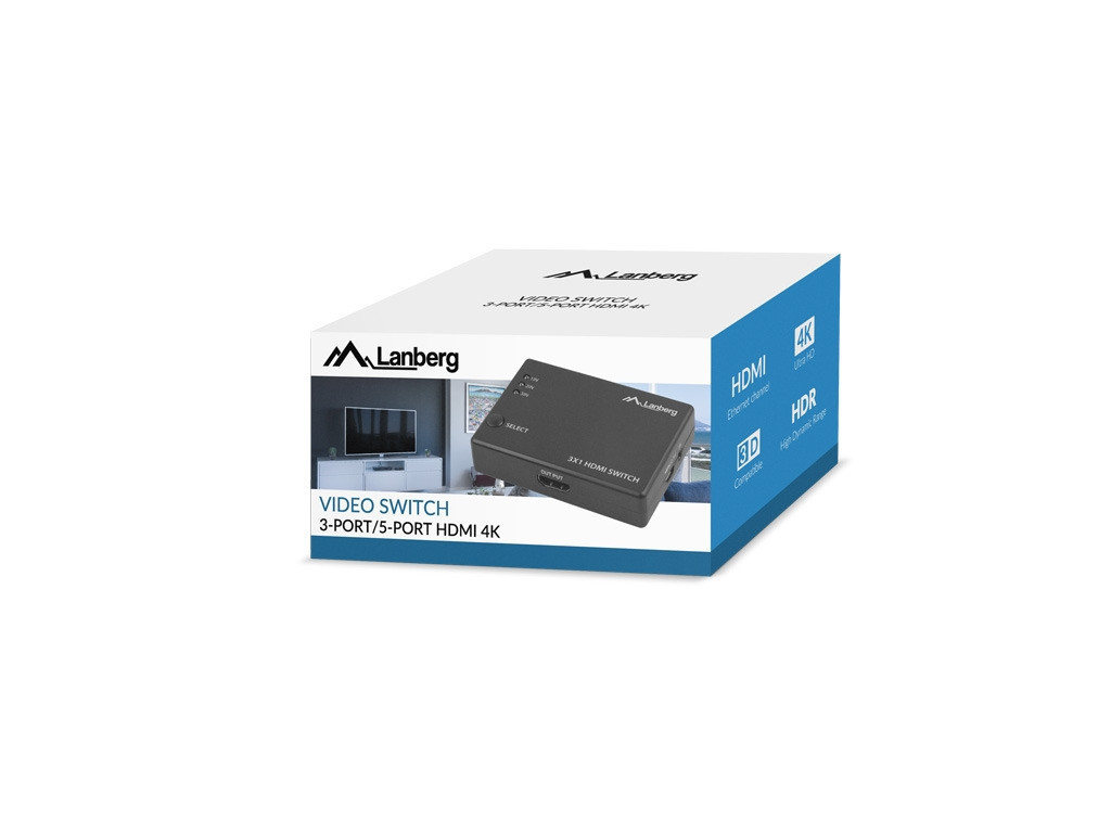 Адаптер Lanberg Video Switch 3x HDMI + Micro USB port + Remote Controller 24207_11.jpg