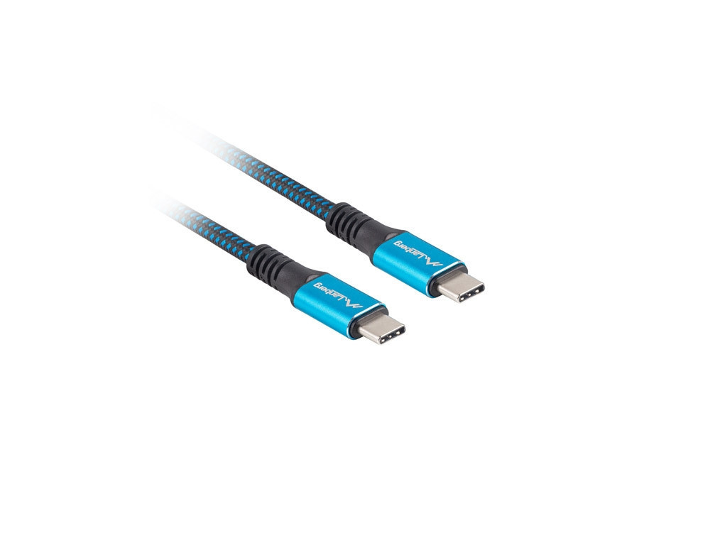 Кабел Lanberg USB-C M/M 4.0 cable 1.2m 100W 8K 30HZ Black-Blue 24236_1.jpg