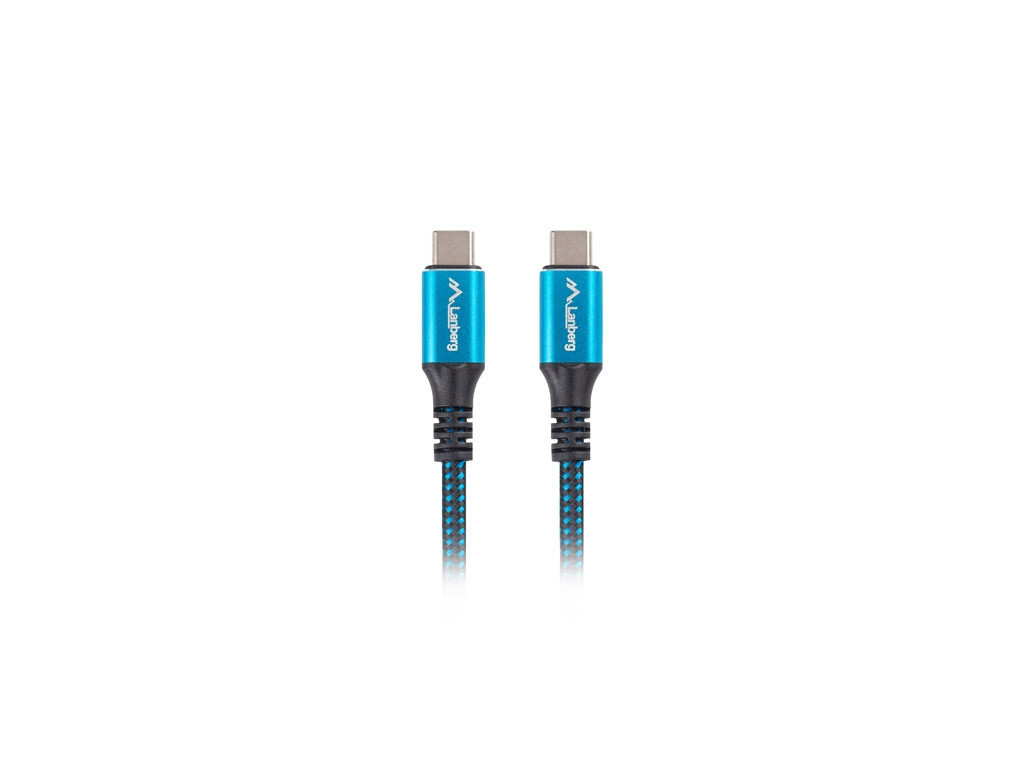 Кабел Lanberg USB-C M/M 4.0 cable 1.2m 100W 8K 30HZ Black-Blue 24236_2.jpg