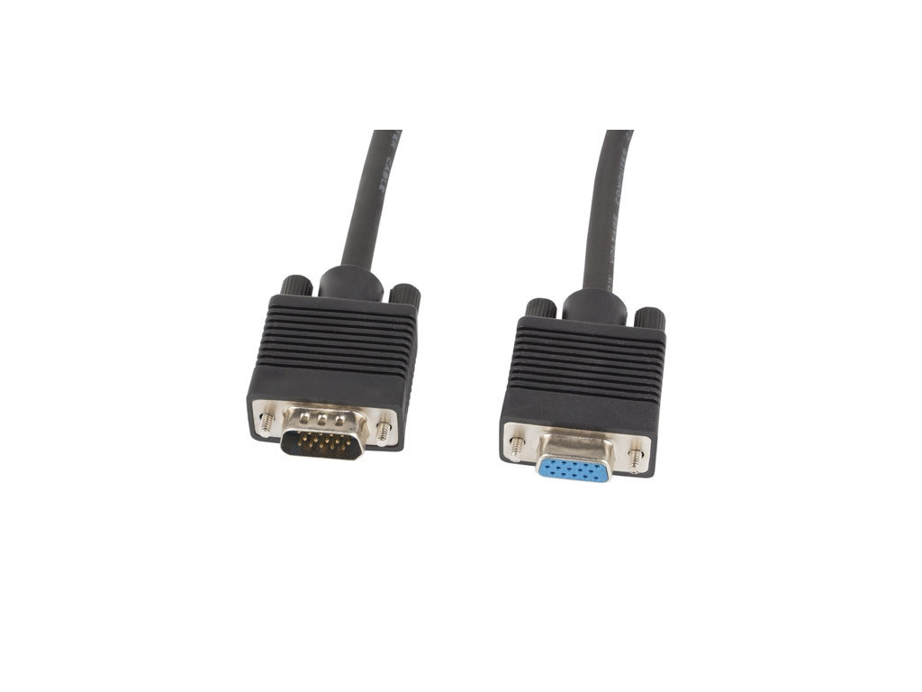 Кабел Lanberg Cable VGA M/F EXTENSION 3M Shielded Ferrite Black 24251.jpg