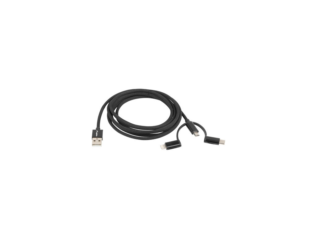 Кабел Lanberg 3in1 cable USB-A (M) -> MICRO-B (M) + LIGHTNING (M) + USB-C (M) 2.0 1.8m 9817_11.jpg