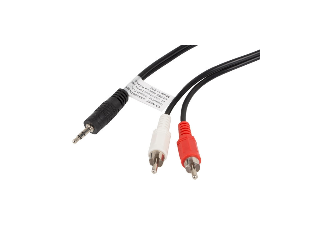 Кабел Lanberg mini jack 3.5mm (M) 3 pin -> 2X RCA  (chinch) (M) cable 1.5m 9909_11.jpg