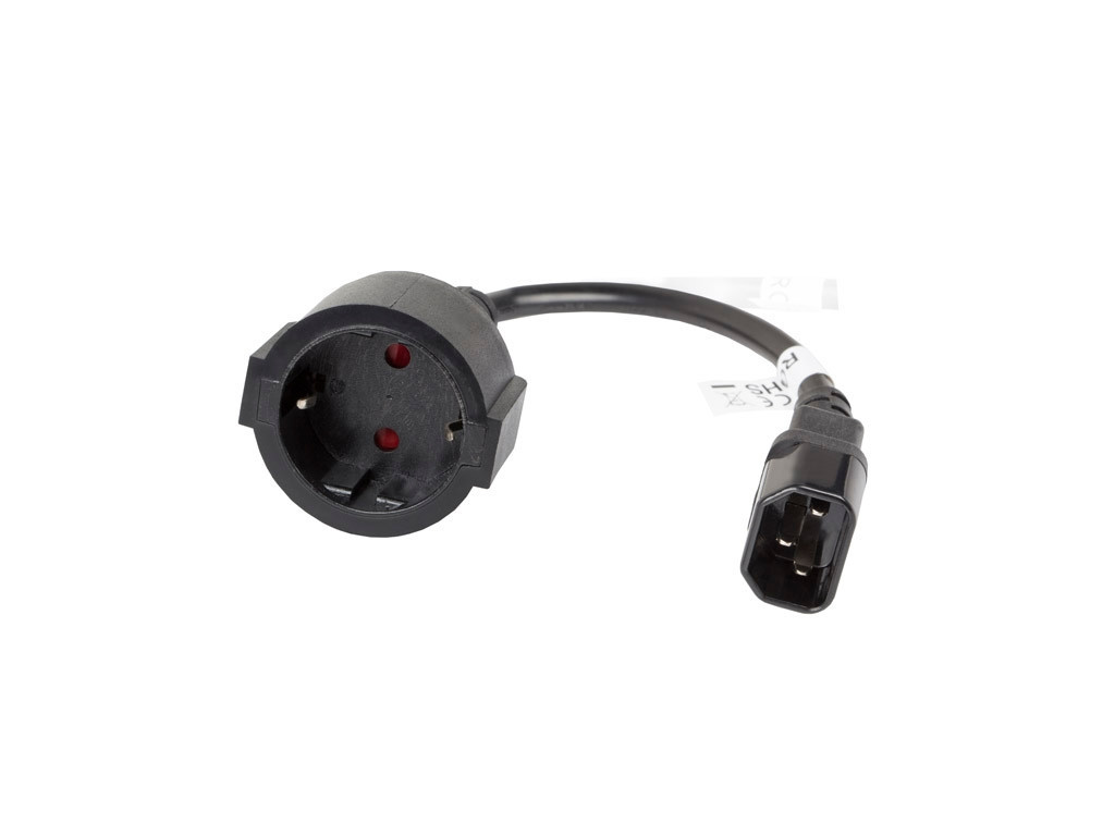 Кабел Lanberg extension power supply cable IEC 320 C14 -> Schuko (F) 20cm 9983.jpg