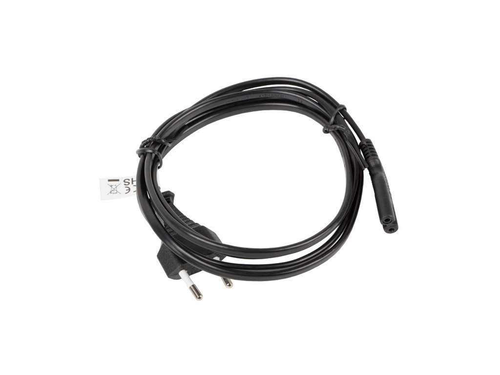 Кабел Lanberg CEE 7/16 -> IEC 320 C7 EURO (RADIO) power cord 1.8m VDE 9989_1.jpg