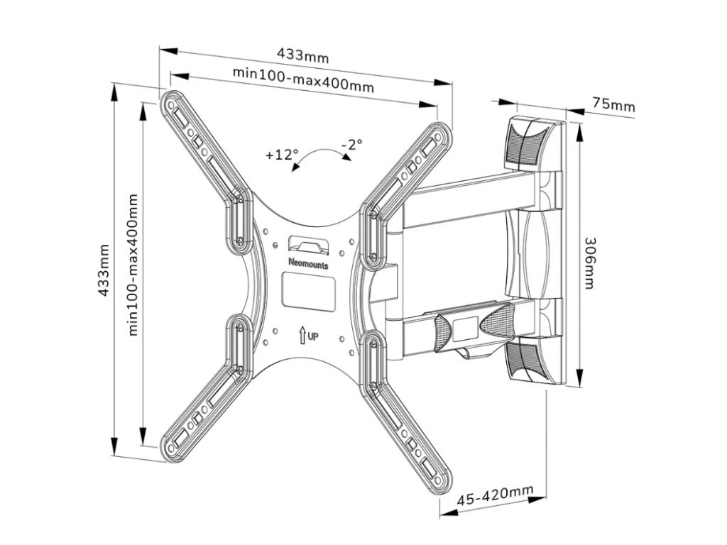 Стойка Neomounts by NewStar Screen Wall Mount (full motion 19529_15.jpg