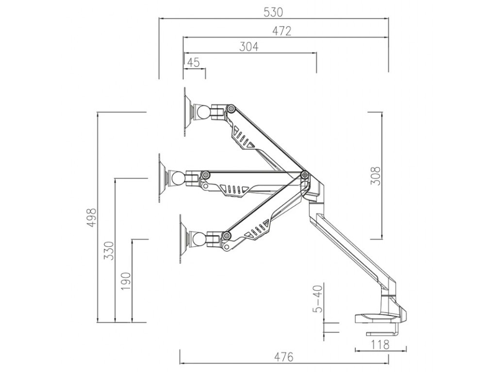 Стойка Neomounts by NewStar Flat Screen Desk Mount (clamp/grommet)  19538_14.jpg