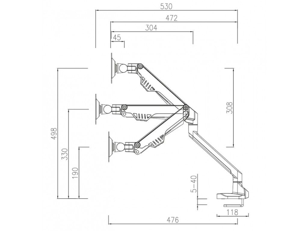 Стойка Neomounts by NewStar Flat Screen Desk Mount (clamp/grommet) 19540_11.jpg