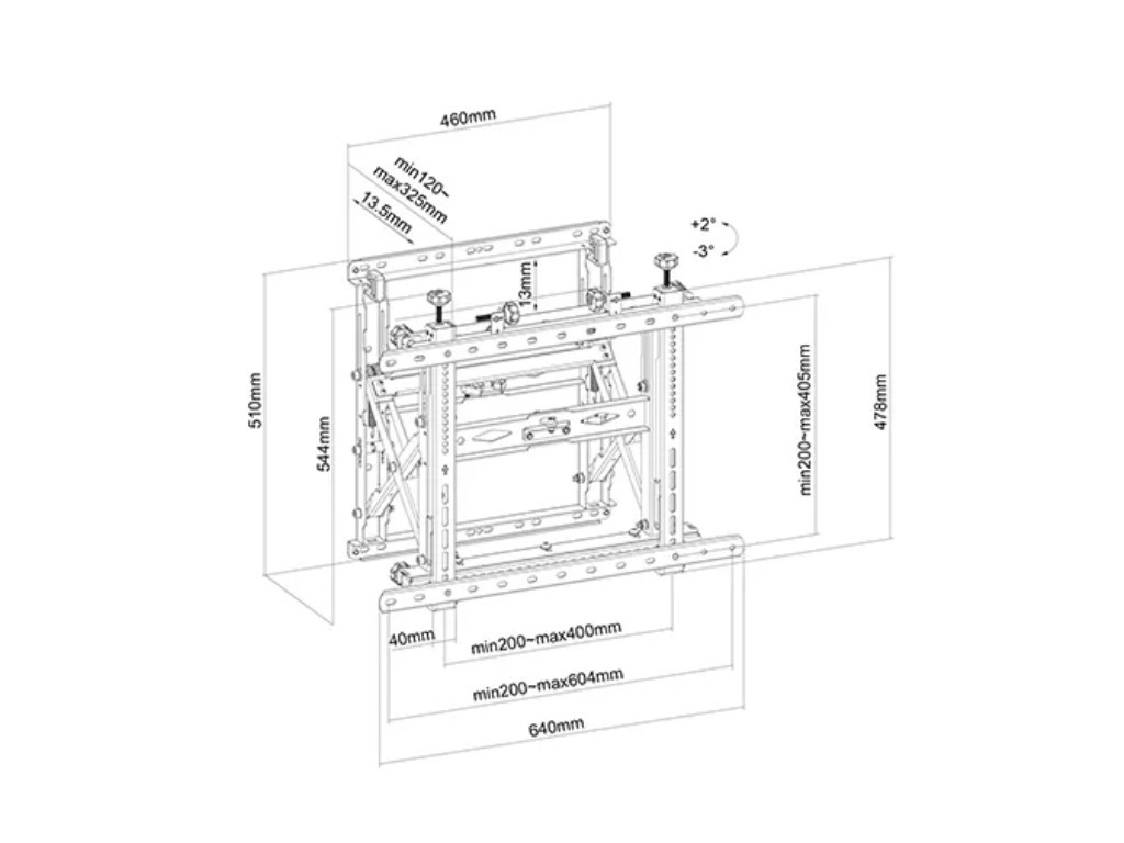 Стойка Neomounts by Newstar Wall Mounted video wall mount (pop-out/lockable/portrait & landscape 21215_19.jpg