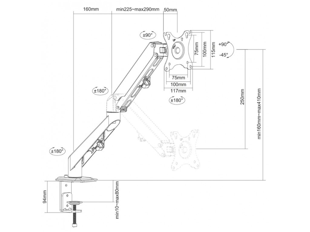 Стойка Neomounts by Newstar Gas Spring Desk Mount (clamp/grommet) 21218_13.jpg