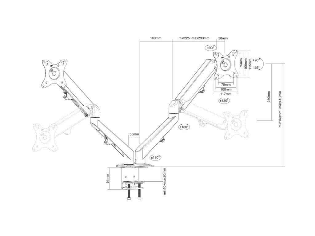 Стойка Neomounts by Newstar Gas Spring Mount (clamp/grommet) 21219_23.jpg