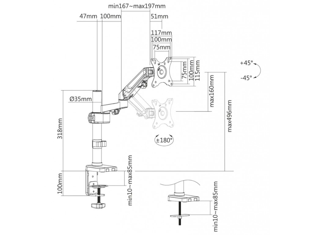 Стойка Neomounts by Newstar Desk Pole Mount (clamp/grommet) 21220_11.jpg