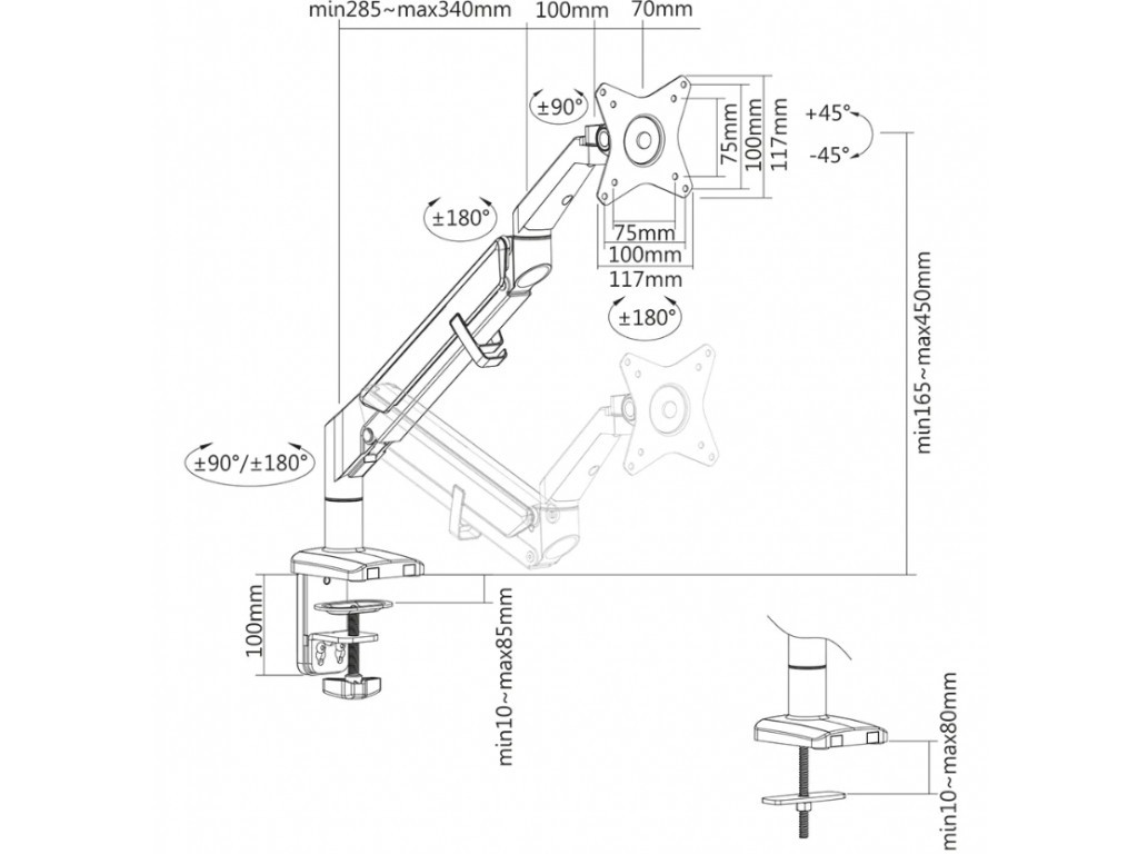 Стойка Neomounts by Newstar Desk Mount ultra flat (clamp/grommet) 21222_17.jpg