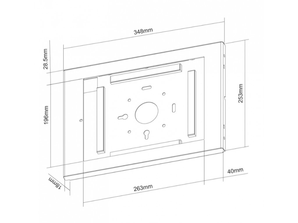 Стойка Neomounts by Newstar wall mountable & VESA 75x75 tablet casing for Apple iPad PRO 12 21227_5.jpg