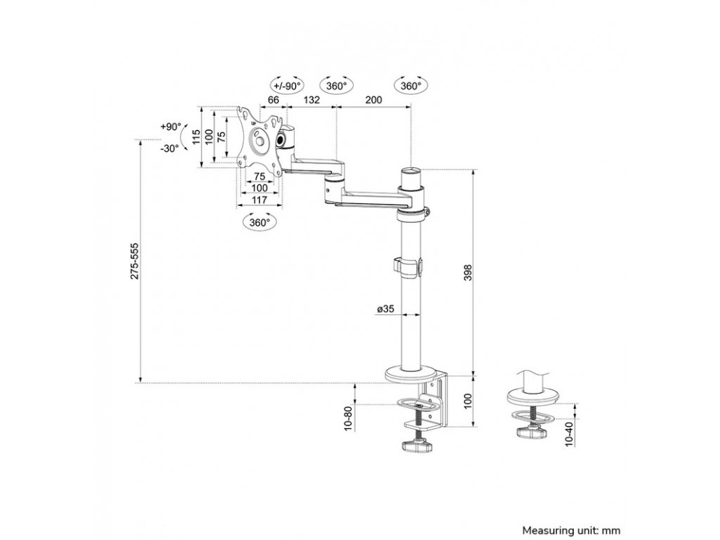 Стойка Neomounts by Newstar Next Lite Flat Screen Desk Mount (clamp+grommet) 26597_17.jpg