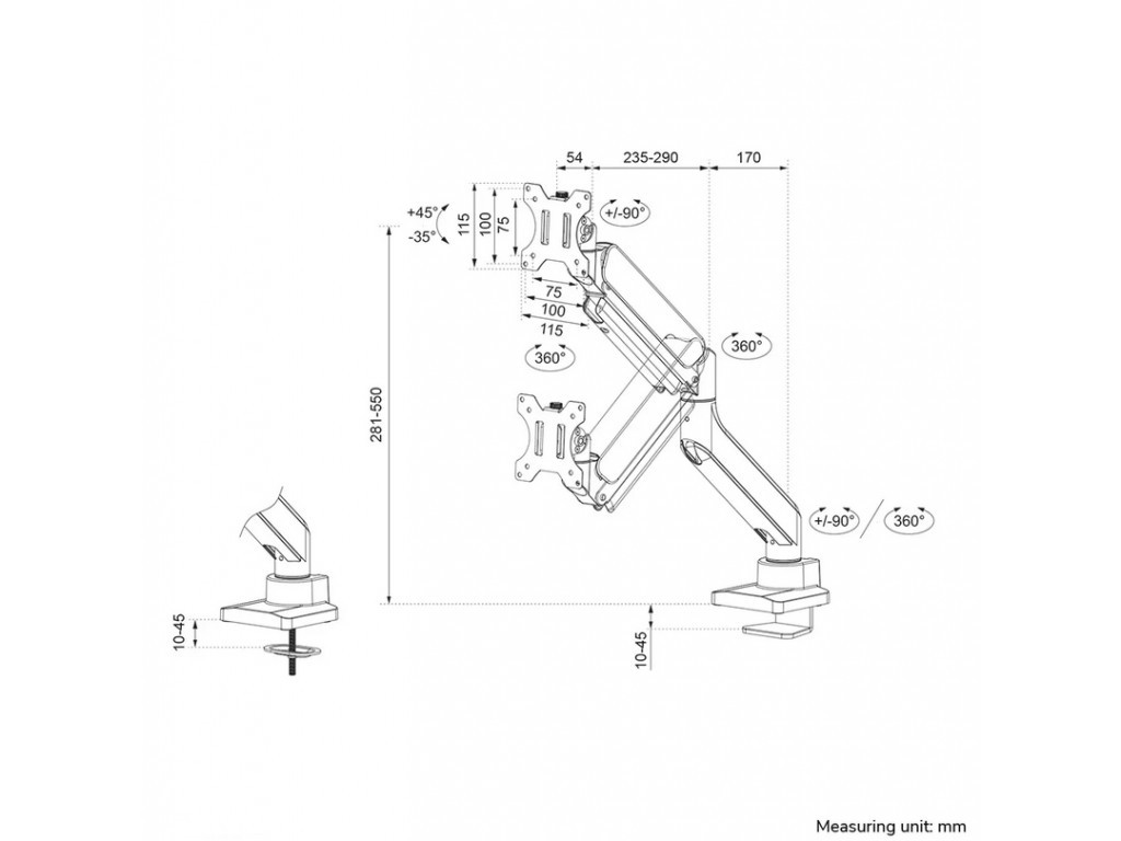 Стойка Neomounts by Newstar Next Core Desk Mount 1 screen (topfix clamp &grommet) 26599_14.jpg