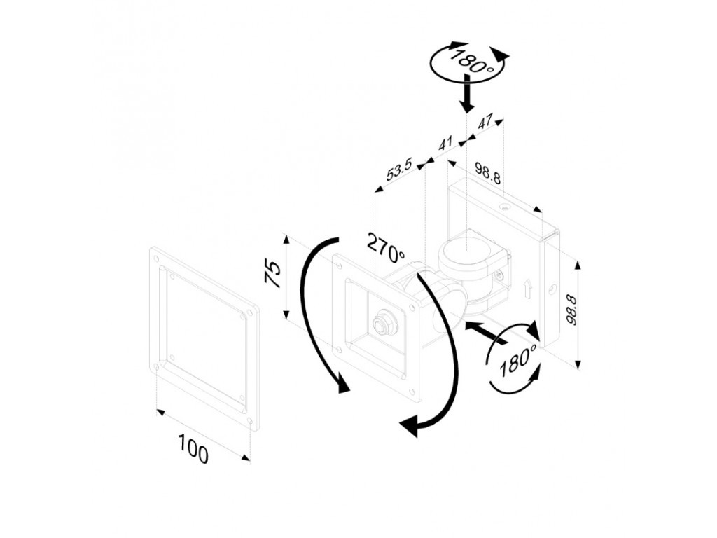 Стойка Neomounts by NewStar Flat Screen Wall Mount (1 pivot & tiltable) 6587_11.jpg