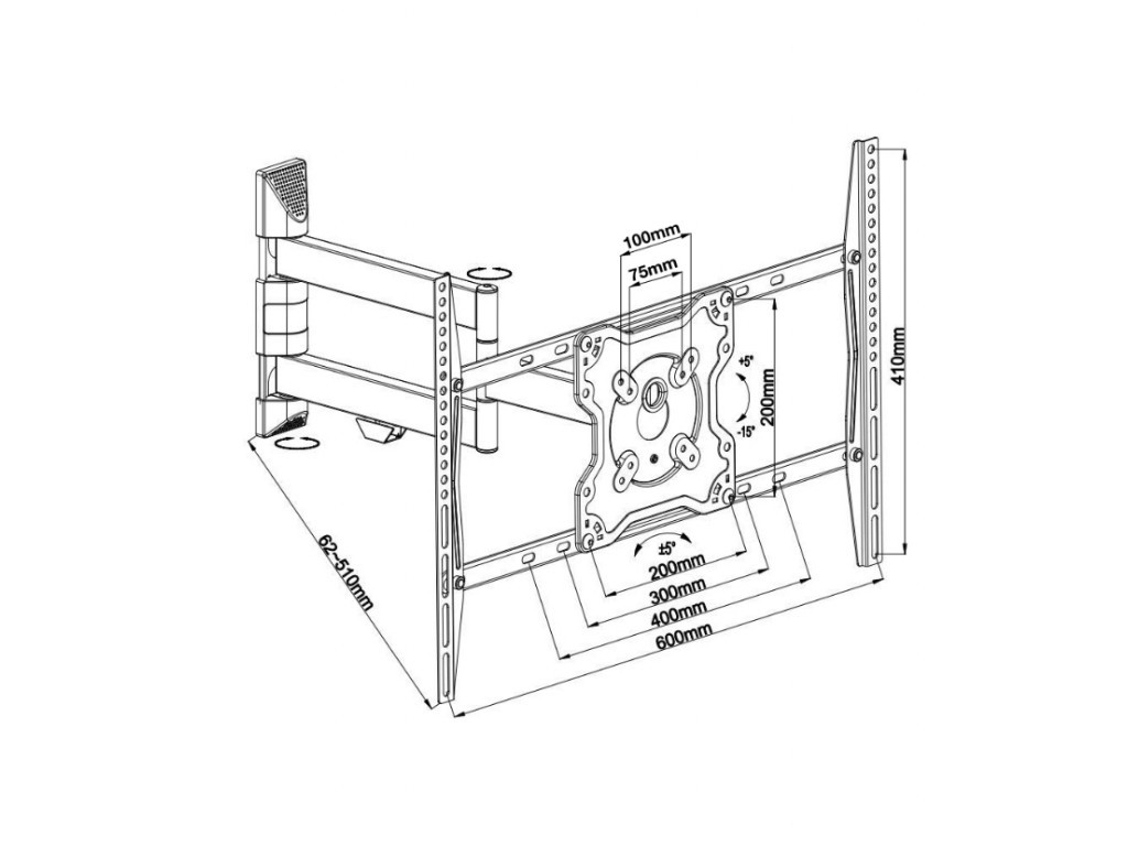 Стойка Neomounts by NewStar Flat Screen Wall Mount (3 pivots & tiltable) 6592_11.jpg