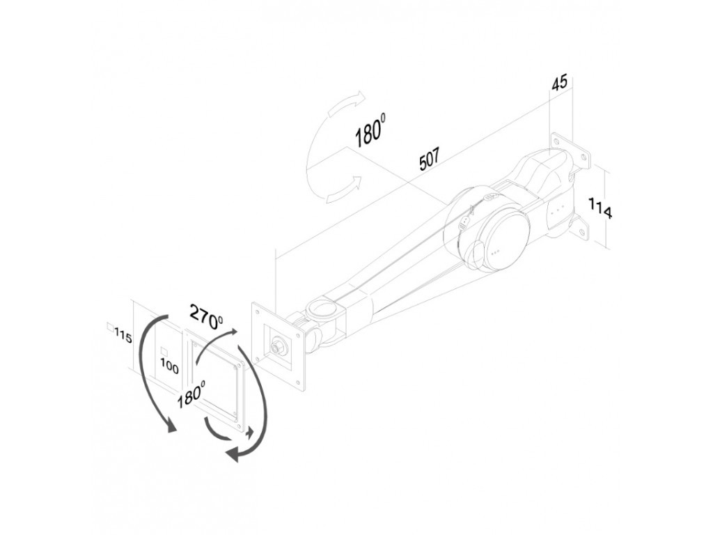 Стойка Neomounts by NewStar Flat Screen Wall Mount (height adjustable swivel arm) 6593_11.jpg