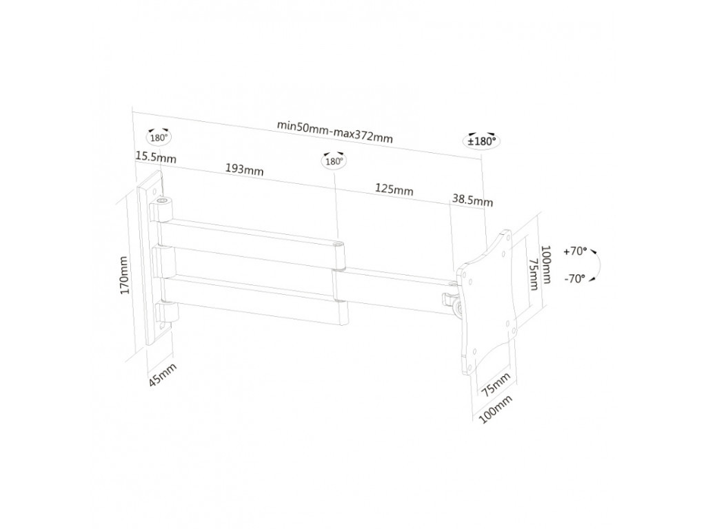 Стойка Neomounts by NewStar Flat Screen Wall Mount (3 pivots & tiltable) 6596_11.jpg