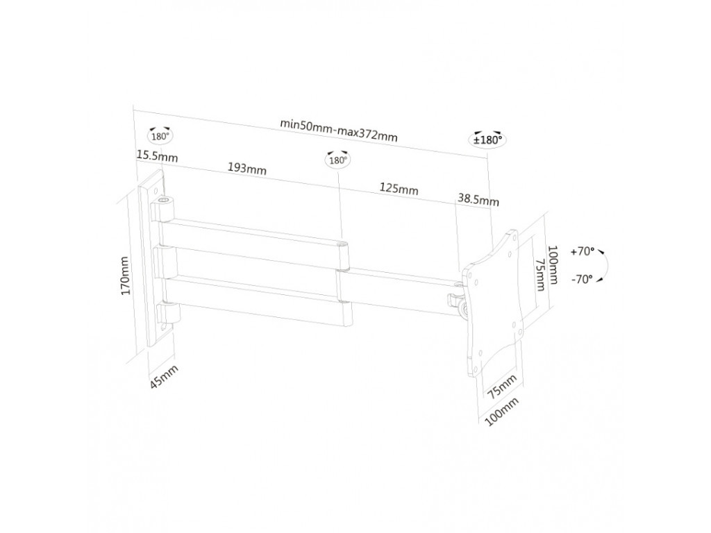 Стойка Neomounts by NewStar Flat Screen Wall Mount (3 pivots & tiltable) 6599_11.jpg