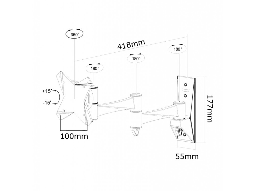 Стойка Neomounts by NewStar Flat Screen Wall Mount (3 pivots & tiltable) 6602_17.jpg